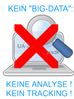 Bildtext: Kein Big Data, keine Analyse, kein Tracking