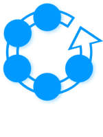 Bild: Runder Pfeil mit Punkten